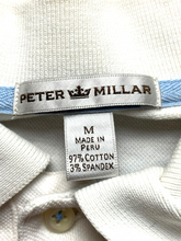 Load image into Gallery viewer, Peter Millar Shirt Adult Medium White Crown Spandex Preppy Golf Polo Sporty Mens