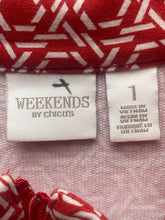 Load image into Gallery viewer, Weekends by Chicos Sweater Womens 1 Medium Zip Up Oversized Mock Neck Spandex