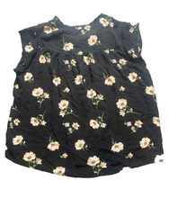 Load image into Gallery viewer, Buffalo David Bitton Shirt Womens Large Black AOP Flower Tank Blouse Viscose