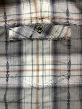 Load image into Gallery viewer, Prana Shirt Adult Extra Large Gray Plaid Slim Fit Organic Button Up Casual Mens