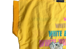 Load image into Gallery viewer, VTG White Benjamin's Shirt Womens 2XL XXL Yellow AOP Cassie Dog Pullover 80s