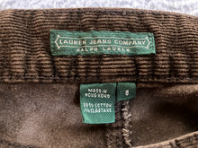 Load image into Gallery viewer, Lauren Ralph Lauren Pants Womens 8 (31x25.8) Brown Straight Leg Corduroy Stretch