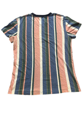 Load image into Gallery viewer, Rue 21 Shirt Adult Medium Retro Paris Colorblock Vertical Striped Colorful Mens