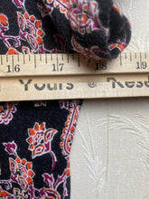 Load image into Gallery viewer, J Jill Dress Womens Small Black Peach Purple Maxi AOP Paisley Boho Rayon Spandex