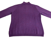 Load image into Gallery viewer, Brooks Brothers 346 Sweater Adult Extra Large Purple 1/4 Zip Merino Wool Mens