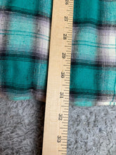 Load image into Gallery viewer, Jon Lauren Shirt Adult Medium Green White Button Up Quilted Shacket Nylon Mens