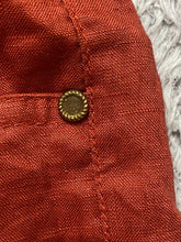 Load image into Gallery viewer, XOXO Romper Womens Large Rust Embellished Halter Shorts Linen Boho Ladies NWT