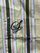 Load image into Gallery viewer, Southpole Shirt Adult 4XL Green Y2K Striped Button Up Signature Series Mens