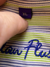 Load image into Gallery viewer, Alan Flusser Shirt Adult Extra Large Striped Embroidered Logo Pocket Casual Mens