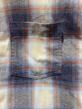 Load image into Gallery viewer, STOIC Shirt Adult Large Blue Ivory Button Up Flannel Plaid Pocket Casual Mens