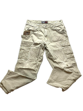 Load image into Gallery viewer, Wrangler Pants Adult 38x32 Taupe Riggs Carpenter Workwear Cargo Pockets Mens