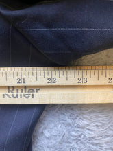 Load image into Gallery viewer, Ralph Lauren Suit Coat Adult 42L Navy Blue Pinstripe Blazer Sport Pure Wool Mens