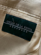 Load image into Gallery viewer, Oscar De La Renta Sport Coat Mens 46R Beige Tencel Single Breasted Suit Blazer