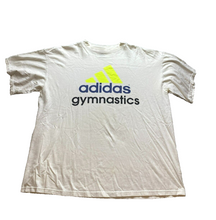 Load image into Gallery viewer, VTG Adidas Shirt Adult Extra Large White Gymnastics Front Logo Activewear Mens