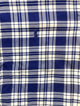 Load image into Gallery viewer, Ralph Lauren Shirt Adult Extra Large Beige Navy Plaid Button Up Blue Pony Mens