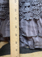 Load image into Gallery viewer, Monoreno Dress Womens Medium Gray Crochet Lace Ruffle Boho Peasant Hippie Ladies