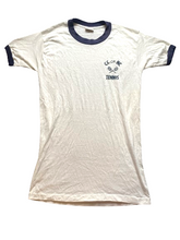 Load image into Gallery viewer, VTG Tennis Shirt Adult Large White Ringer CC of NC Single Stitch USA 70s Mens