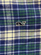 Load image into Gallery viewer, Vineyard Vines Shirt Youth Large Green Blue Whale Flannel Button Up Casual Boys