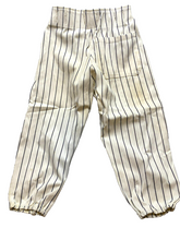 Load image into Gallery viewer, VTG Russell Baseball Pants Youth Small (27x18.5) Ivory Navy Athletic 70s 80s Boy