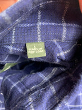 Load image into Gallery viewer, Orvis Shirt Adult Large Navy Blue Windowpane Button Up Casual Pocket Mens