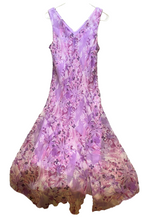 Load image into Gallery viewer, Meghan Matthews Dress Womens 8 Medium Purple Floral Boho Peasant Maxi Whimsical