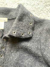 Load image into Gallery viewer, VTG Linda Lucia Jacket Womens Large 100% Wool Front Pocket Lace Up Rivets Ladies