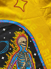 Load image into Gallery viewer, Trip City Shirt Womens Medium Flying Flame Skeleton Earthy Gothic Velvet NWT