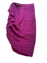 Load image into Gallery viewer, ZARA Skirt Womens Small (26x27) Purple Ruffle Trim Back Zip Boho Asymmetric