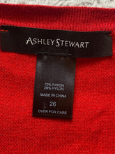 Load image into Gallery viewer, Ashley Stewart Sweater Womens 26 (4X) Red Button Front Cardigan Rayon Nylon