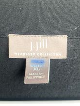 Load image into Gallery viewer, J Jill Sweater Womens Extra Large Black Open Front Cardigan Oversized Tunic