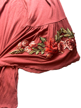 Load image into Gallery viewer, Always Indigo Shirt Womens 2X Maroon Boho Hippie Blouse Embroidered Ladies