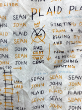 Load image into Gallery viewer, Sean John Shirt Adult Extra Large Beige AOP Spellout Logo Button Up Graffiti Men