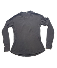 Load image into Gallery viewer, Lululemon Shirt Womens Medium Black Hold Tight Thumbhole Activewear Ladies