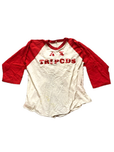 Load image into Gallery viewer, VTG AX Tripods Shirt Adult Small Red White Scott #69 Raglan Sportswear 70s Mens