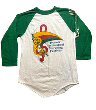 Load image into Gallery viewer, VTG Hoover Marching Festival Shirt Adult Small Raglan Single Stitch 70s RARE