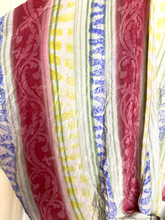 Load image into Gallery viewer, Indie Ella Shirt Womens One Size Stripes Kimono Open Front Boho Robe Silk Ladies