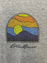 Load image into Gallery viewer, Eddie Bauer Shirt Adult Extra Large Gray Colorful Sunset Art Artsy Mountain Mens