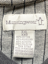 Load image into Gallery viewer, Penguin Munsingwear Shirt Adult 2XL Gray Pique Striped Casual Golf Polo Mens