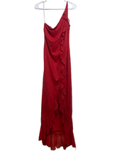 Load image into Gallery viewer, Jessica Mcclintock for Gunne Sax Dress Women 7 Small Ruffle Asymmetrical Shimmer