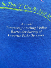 Load image into Gallery viewer, Vintage Tanqueray Sterling Vodka Shirt Adult Medium Blue Single Stitch 90s Mens