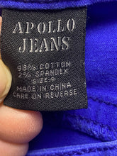 Load image into Gallery viewer, Apollo Jeans Womens 9 (31x29) Blue Spandex Stretch Tapered 5 Pockets Casual Lady