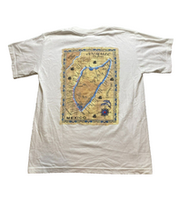 Load image into Gallery viewer, Vintage Cozumel Island Mexico Shirt Womens Large White Big Map La Iguana 2 Sided