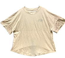 Load image into Gallery viewer, Victoria's Secret PINK Shirt Womens Large Beige Oversized Flowy Cropped Ladies