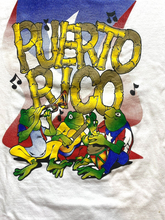 Load image into Gallery viewer, Puerto Rico Shirt Adult Extra Large White Frog Band Musical Instruments Mens