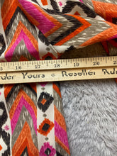 Load image into Gallery viewer, Buttons Shirt Womens Small Pink Orange Hippie Peasant Geometric Festive Boho USA