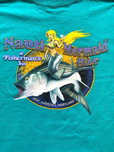 Load image into Gallery viewer, The Nauti Mermaid Shirt Adult Large Teal Green Fisherman's Inn Big Fish Mens