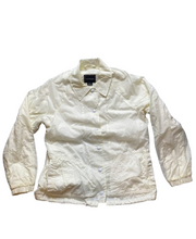 Load image into Gallery viewer, Outbrook Jacket Womens Medium Ivory Snaps Nylon Windbreaker Outdoor Ladies