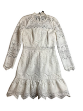 Load image into Gallery viewer, Two Sisters Dress Womens Medium White Embroidered Lace Boho Bohemian Eyelet