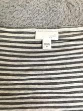 Load image into Gallery viewer, J Jill Dress Womens Medium Gray Striped Oversized Pockets Lagenlook Ladies
