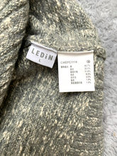 Load image into Gallery viewer, Ledin Vest Womens Large Heather Gray Rhinestones Button Up Pearl Sweater Ladies